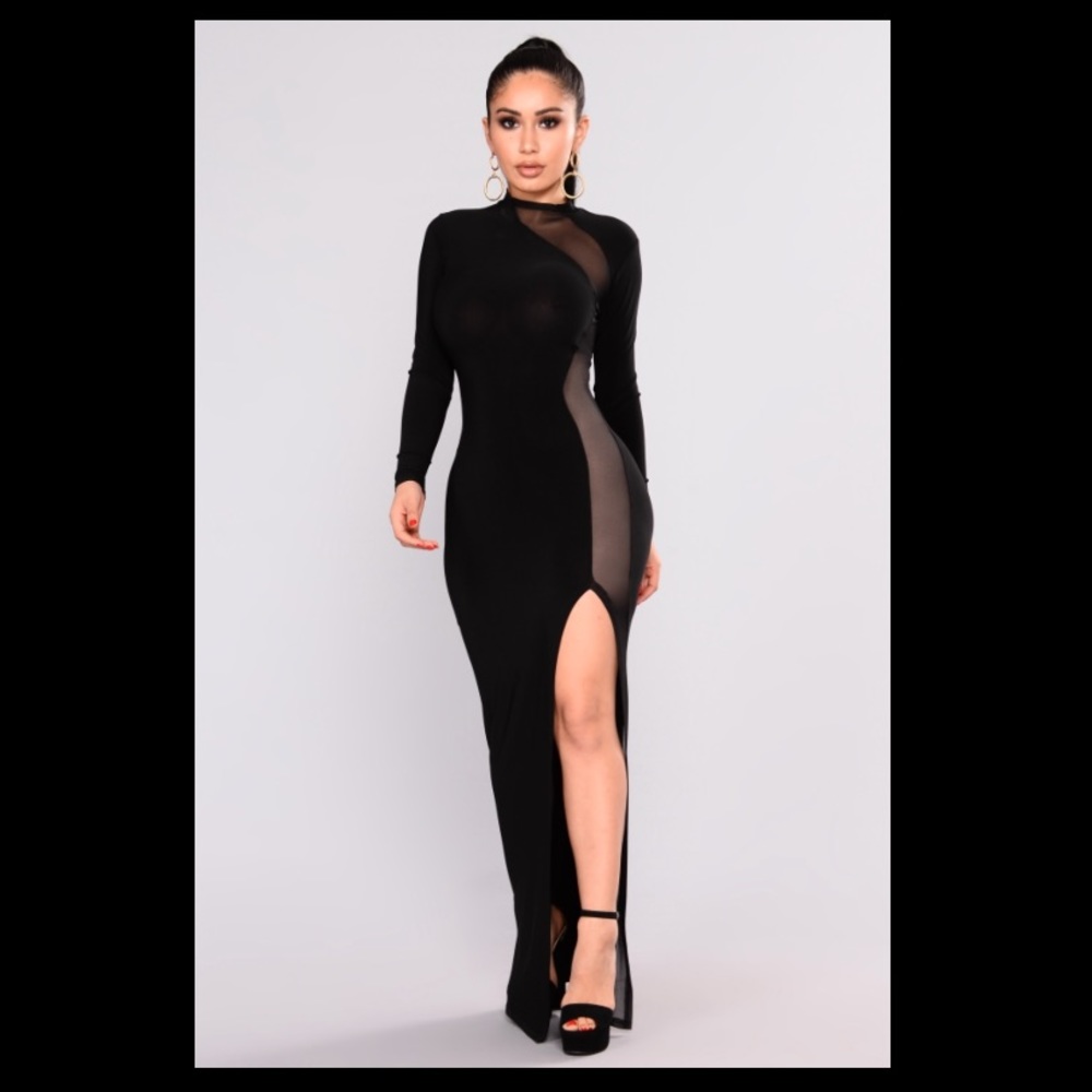 Mirror Mesh Maxi Dress